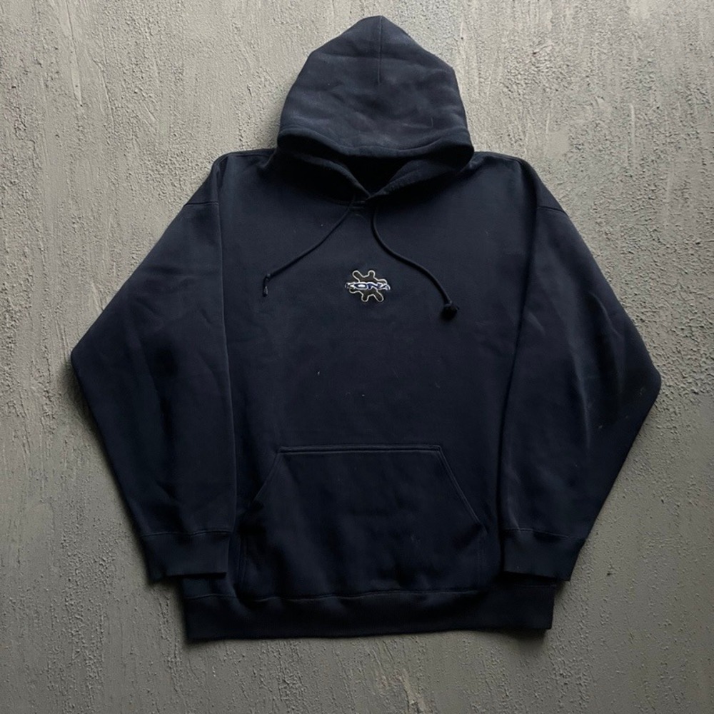 Vintage Kona Hoodie XL‎ Blue 1990s Embroidered Mountain Bike